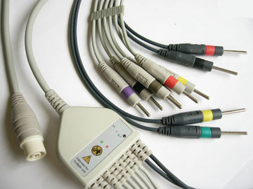 China IEC médico AHA de la una pieza DIN3.0 del cable de la máquina del ECG del NEC suave y durable proveedor