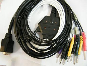 China El ECG profesional ata con alambre el casquillo rojo material médico de los cables TPU con el tornillo proveedor