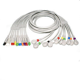 China Multi - ligue IEC y AHA, material del enchufe del cable 2P de la máquina del ECG de los Leadwires de TPU proveedor