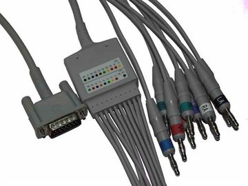 China Material del cable TPU de la máquina del ECG de Philips con el CE gris ISO13485 del alambre de 3,8 metros proveedor