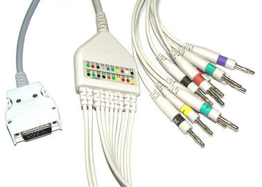 China IEC rápido del ECG de los tornillos largos plásticos quirúrgicos del cable con la desfibrilación, no tóxica proveedor