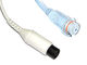 Cable del transductor del MEK 10 pies de conector de 6 pernos gris claro para el monitor paciente proveedor