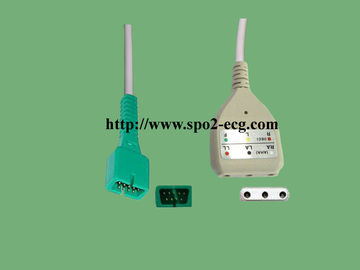China Material reutilizable del cable TPU de la ventaja de la una pieza ECG con el modelo de DB9M/de MD6M fábrica