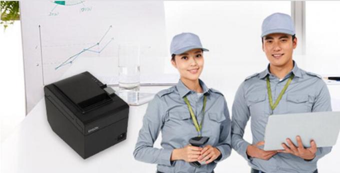 Impresora de escritorio Epson, impresora termal del recibo del supermercado de la posición para la venta al por menor